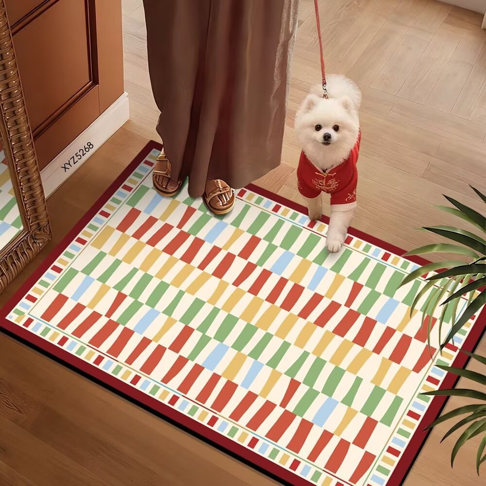 Colorful Patterned Floor Mat Stornfield