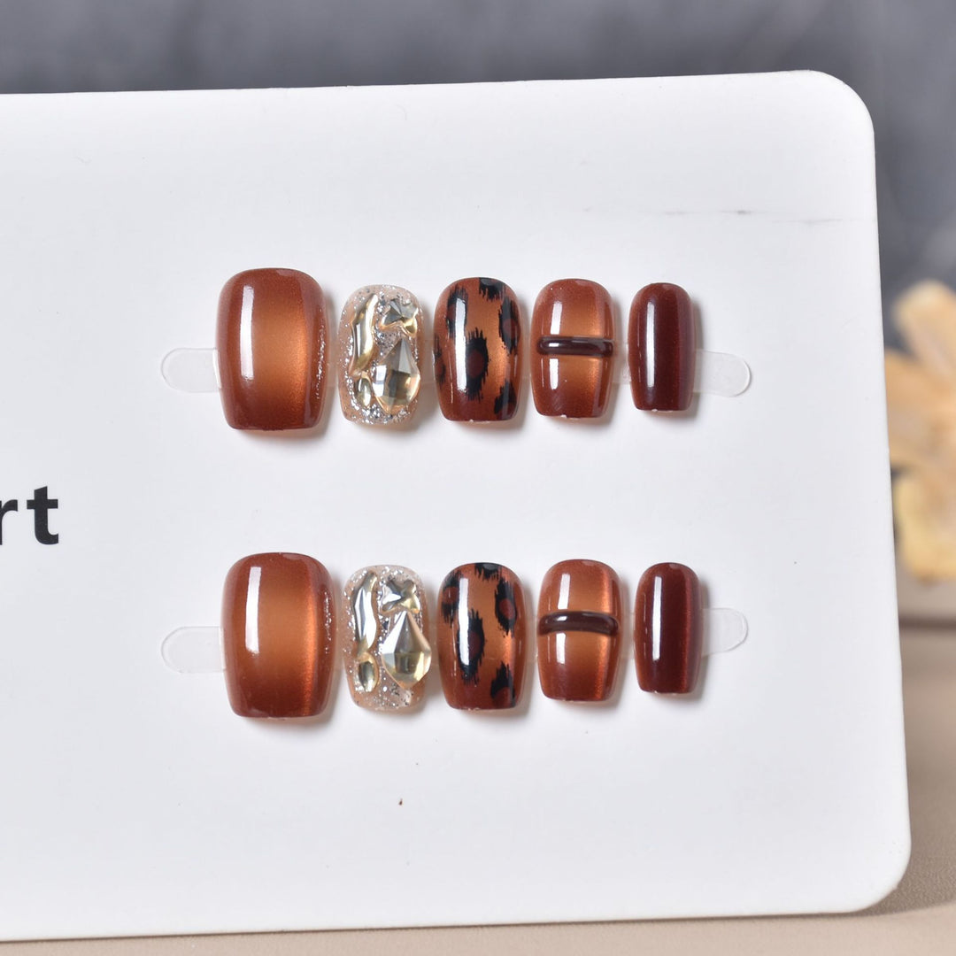 Glamorous Heart-Themed Press-On Nail Set Stornfield