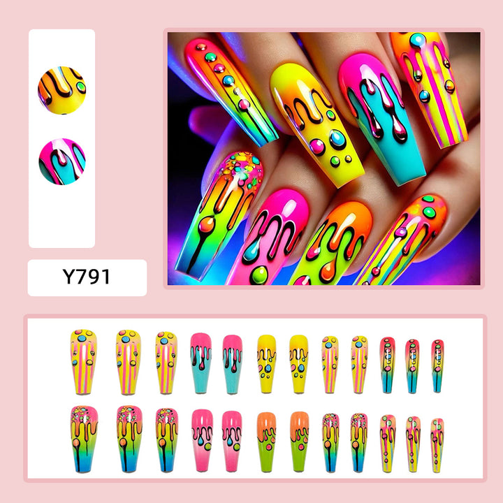Creative Acrylic Nails in Modern Drop Design Stornfield