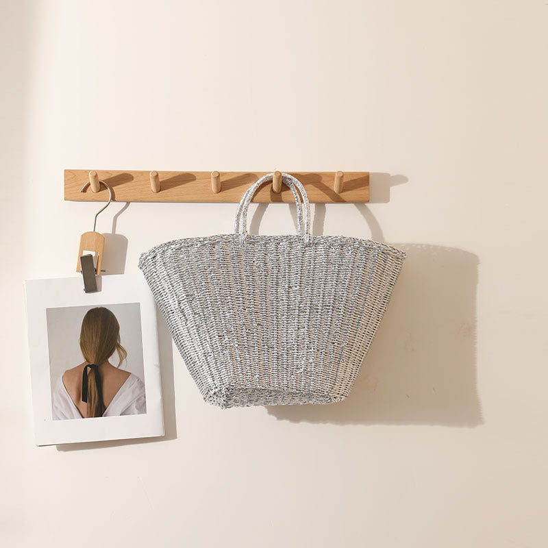 Elegant Woven Basket Bag with Sturdy Handles Stornfield