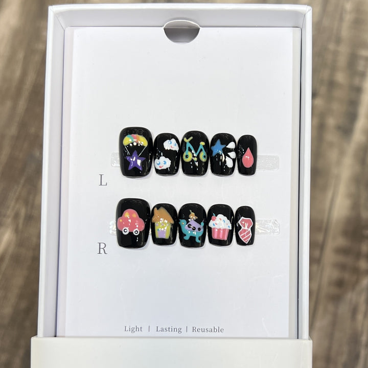 Decorative Floral Stiletto Press-On Nail Set Stornfield