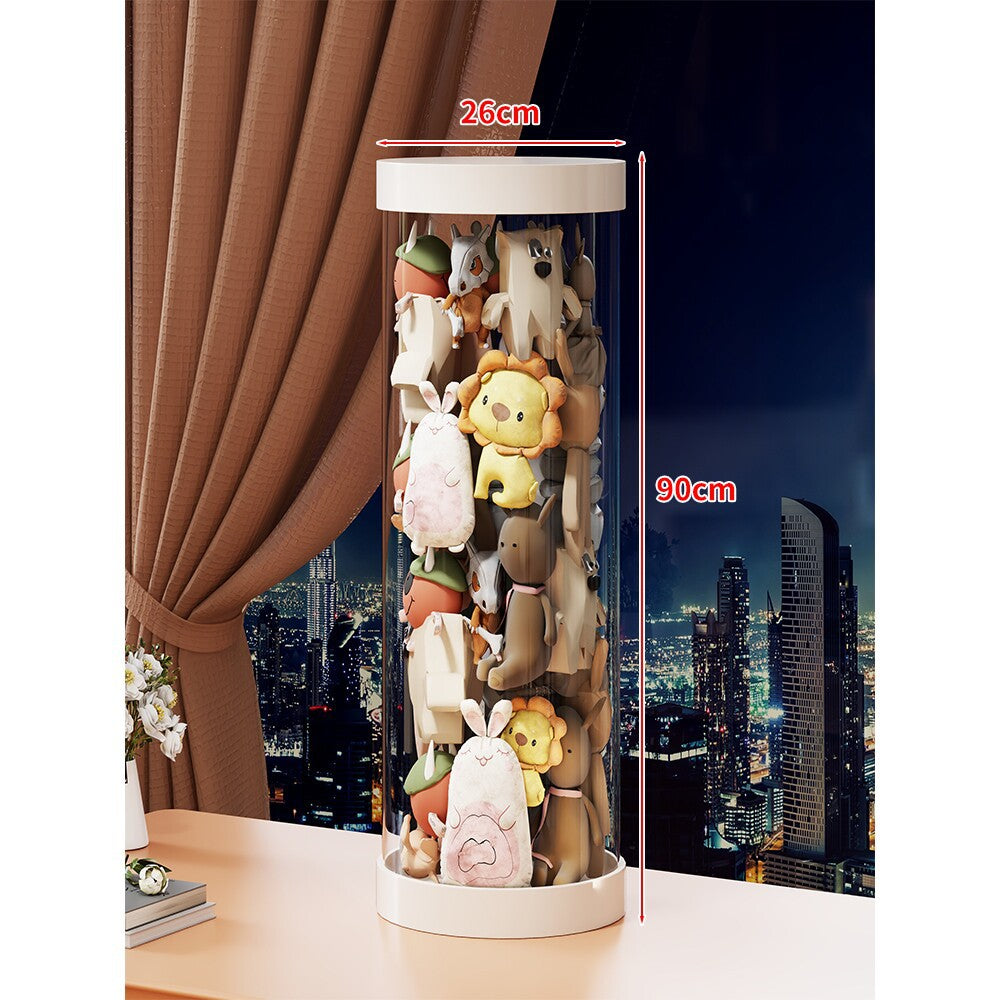 Tall Clear Acrylic Plush Toy Display Tower Organizer