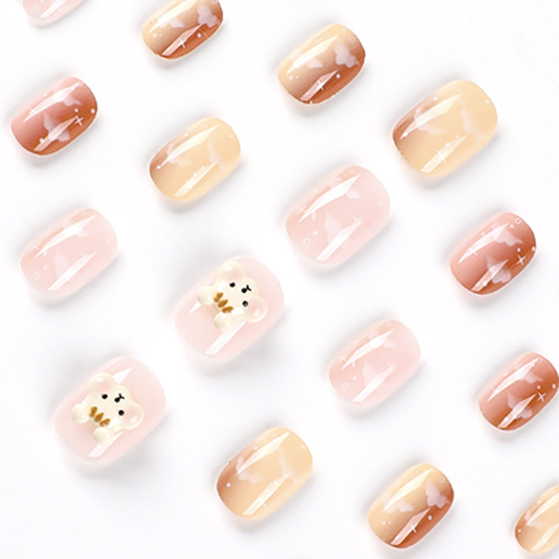Artificial nail art with cloud design Stornfield