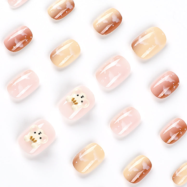 Artificial nail art with cloud design Stornfield