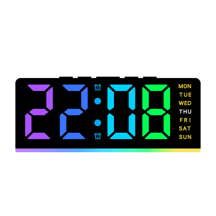 Digital radio alarm clock with color changing display Stornfield