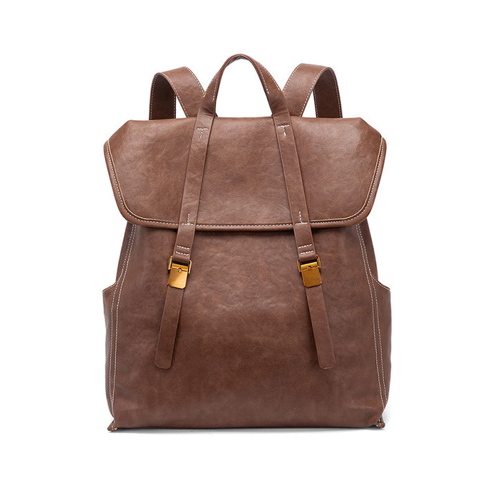 Vintage-Inspired Leather Backpack