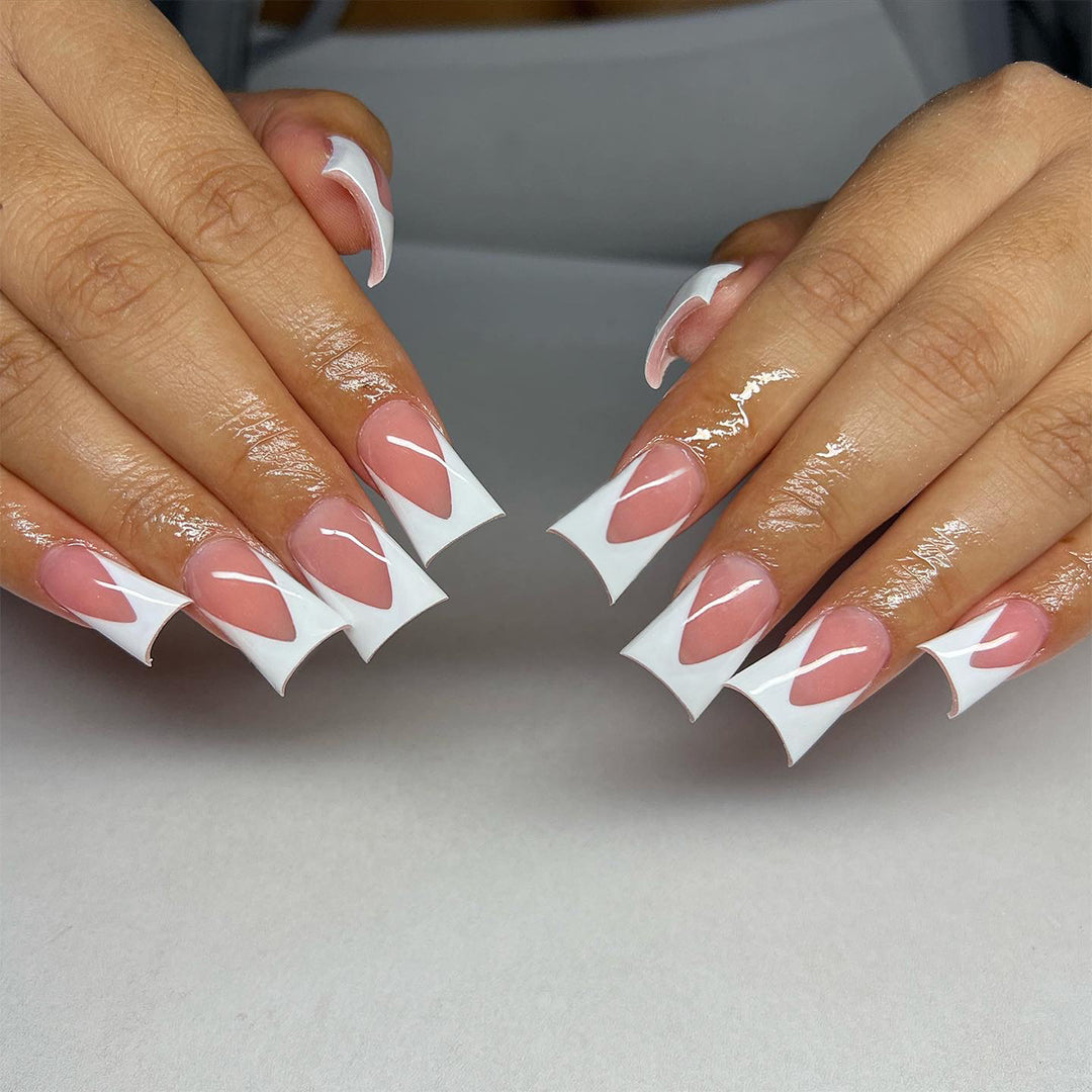 Exquisite artificial nails with modern geometric design Stornfield