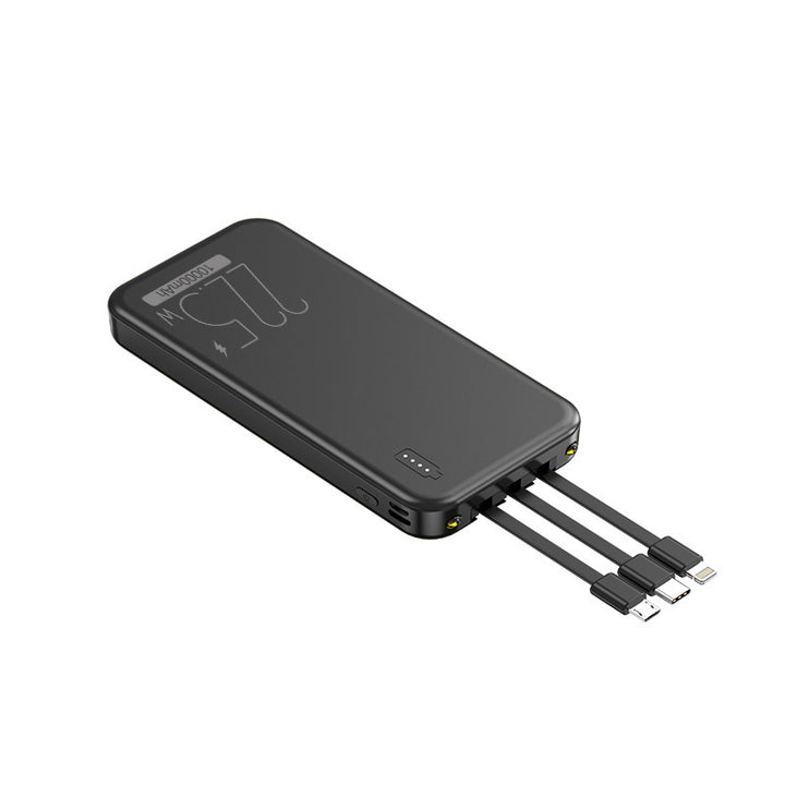 Power bank with integrated multifunctional cables Stornfield