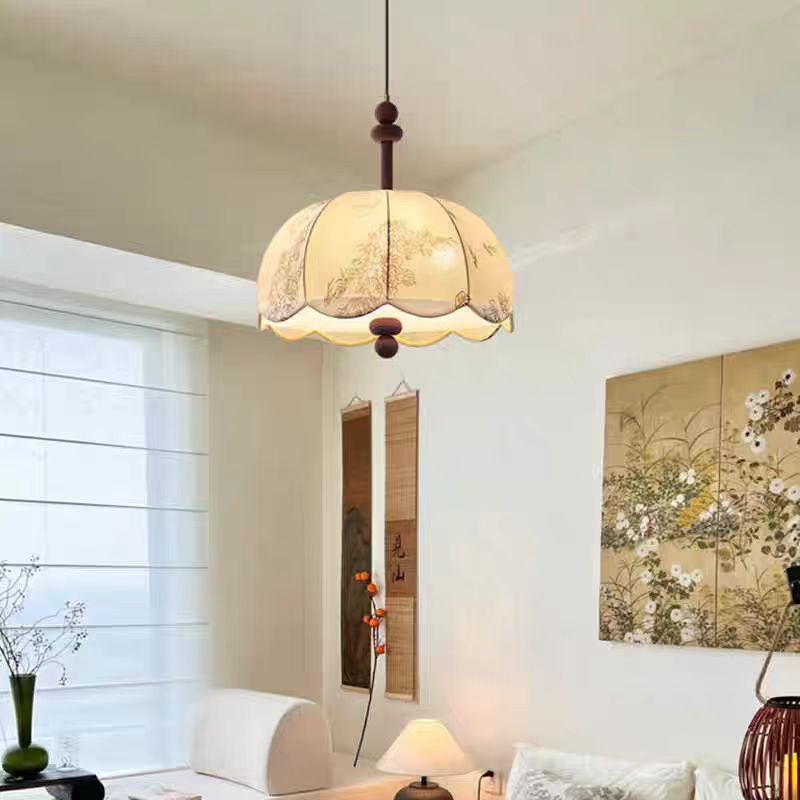 Vintage Floral Pendant Light