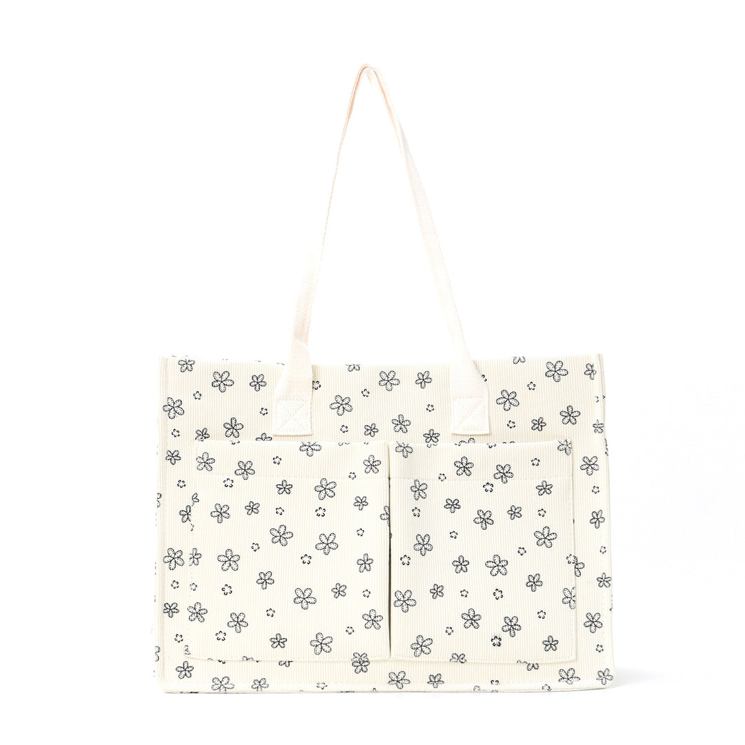 Spacious shopping and everyday bag with modern floral patterns Stornfield