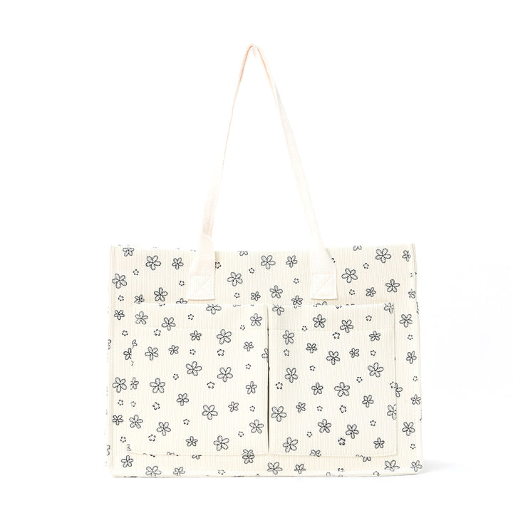 Spacious shopping and everyday bag with modern floral patterns Stornfield