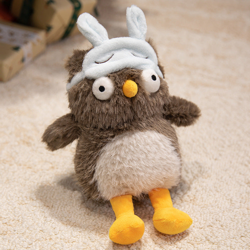 Standing Plush Chick Cuddler with Tufted Mohawk, Ultra-Soft Faux-Fur & Bean-Fill Feet Stornfield