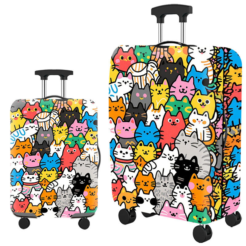 Artistic Cat-Themed Hard Shell Suitcase Stornfield