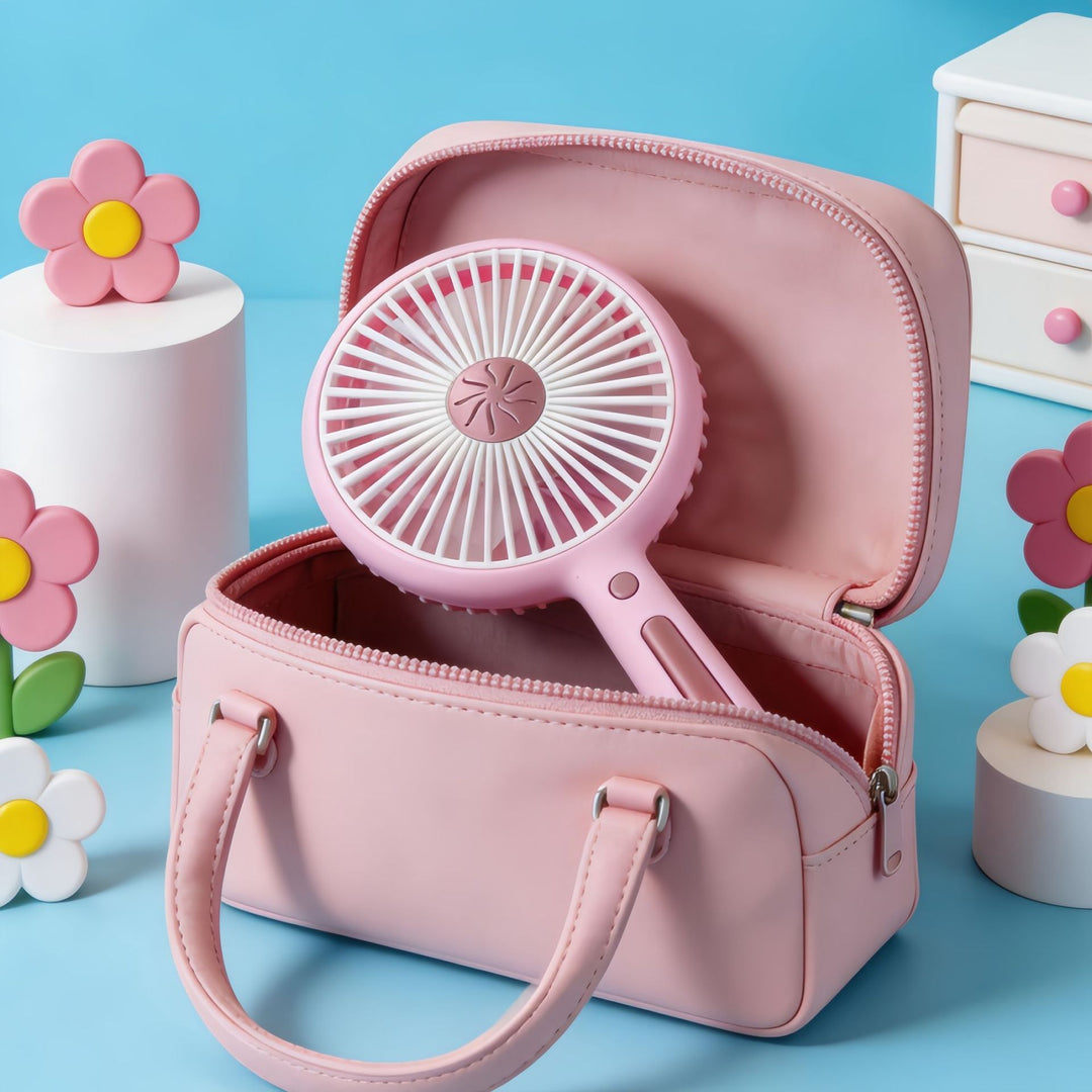 Women's Portable Mini Fan with USB Charging Function and Ergonomic Handle Stornfield