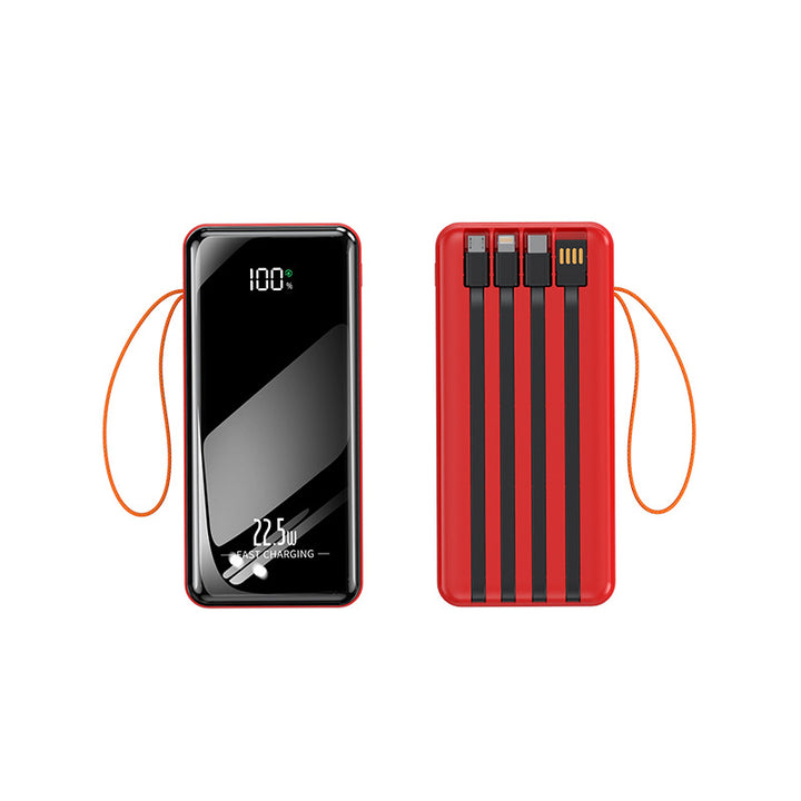 Portable power bank with integrated charging cables and digital display Stornfield