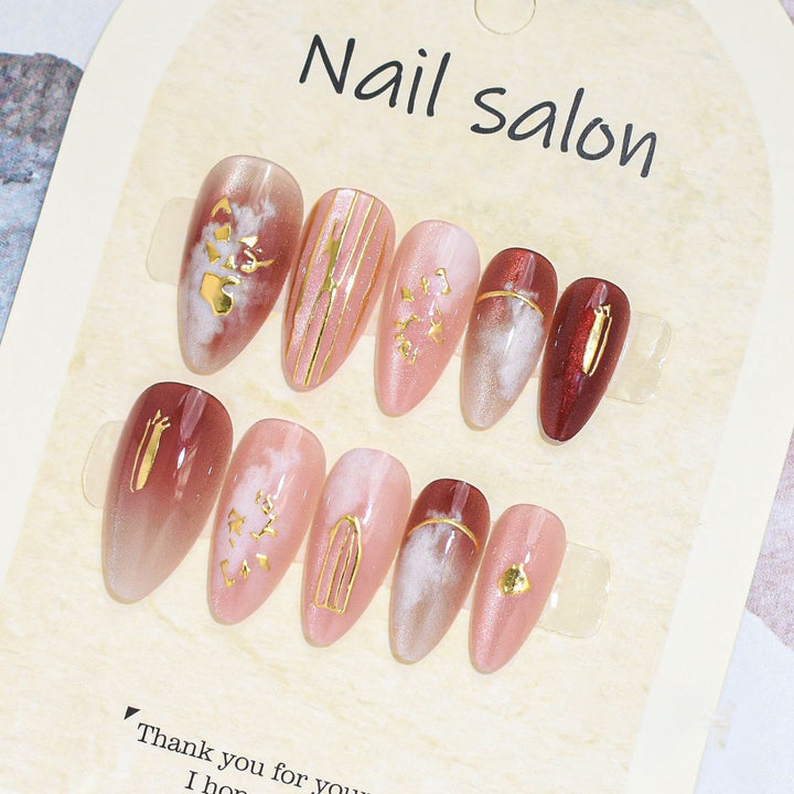 Elegant Press-On Nail Art Set Stornfield