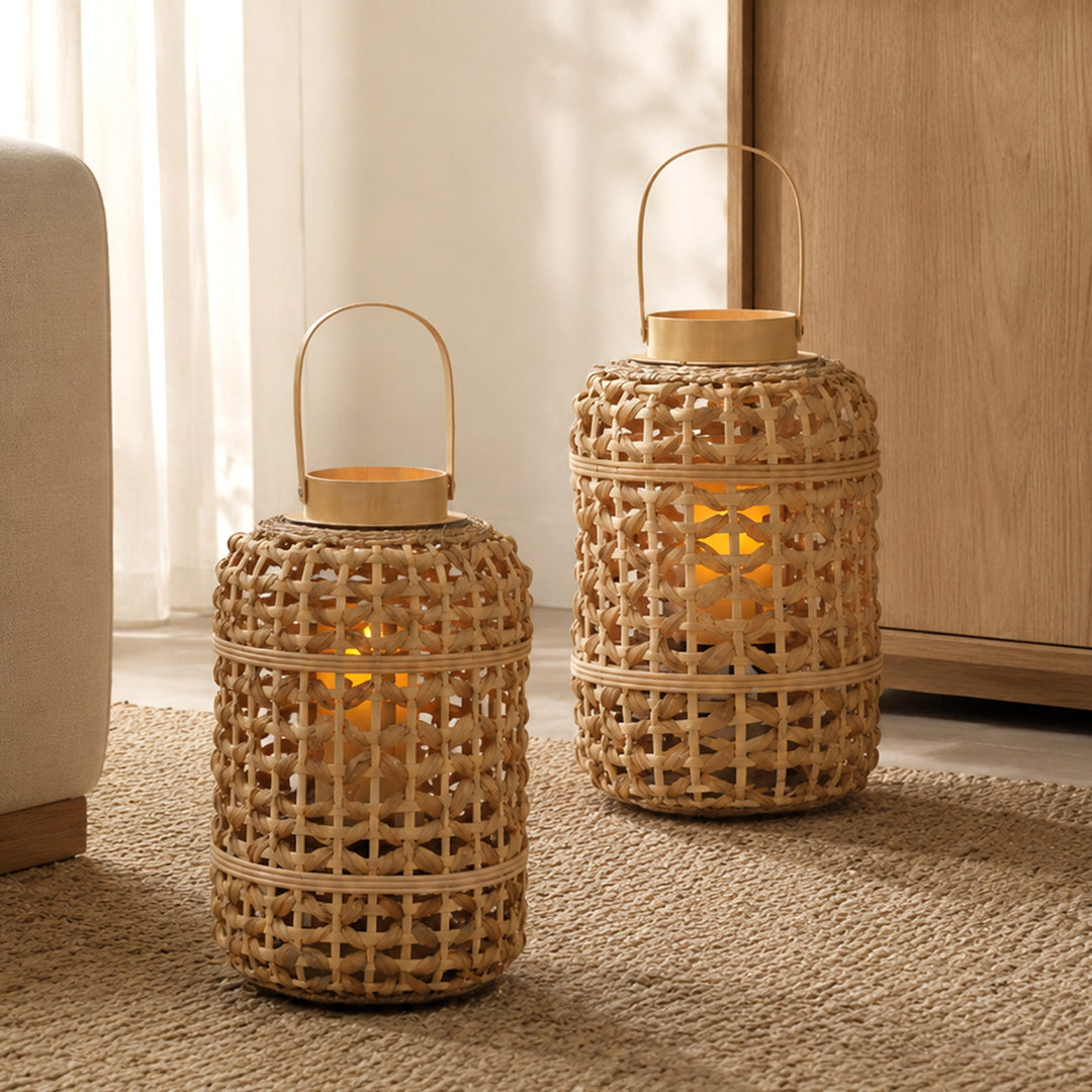 Decorative Rattan Lantern Stornfield