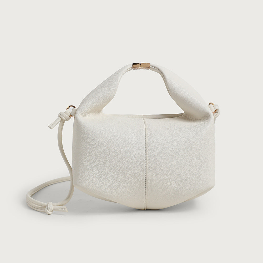 Textured Leather Crossbody Handbag