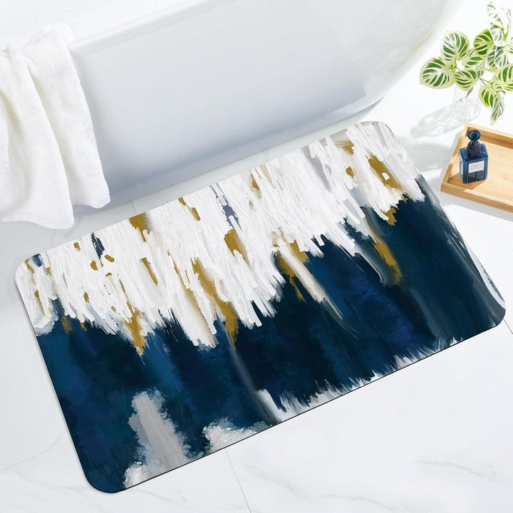 Artistic Floral Print Bathroom Mat