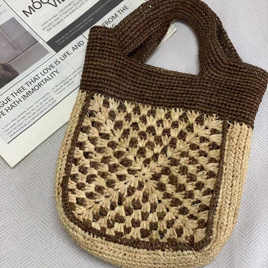 Handmade basket bag with traditional weaving pattern Stornfield