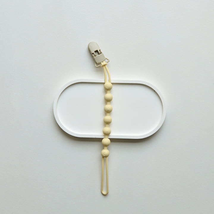 Infant Teething Bead Pacifier Holder Clip with Secure Clamp