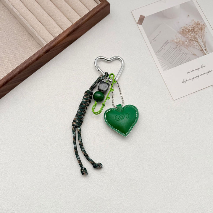 Heart-Shaped Leather Keychain Stornfield