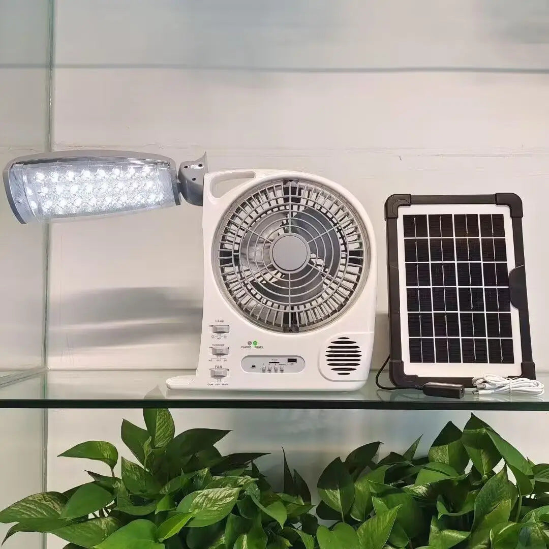 Women Portable Solar Fan with Integrated LED Lighting Stornfield