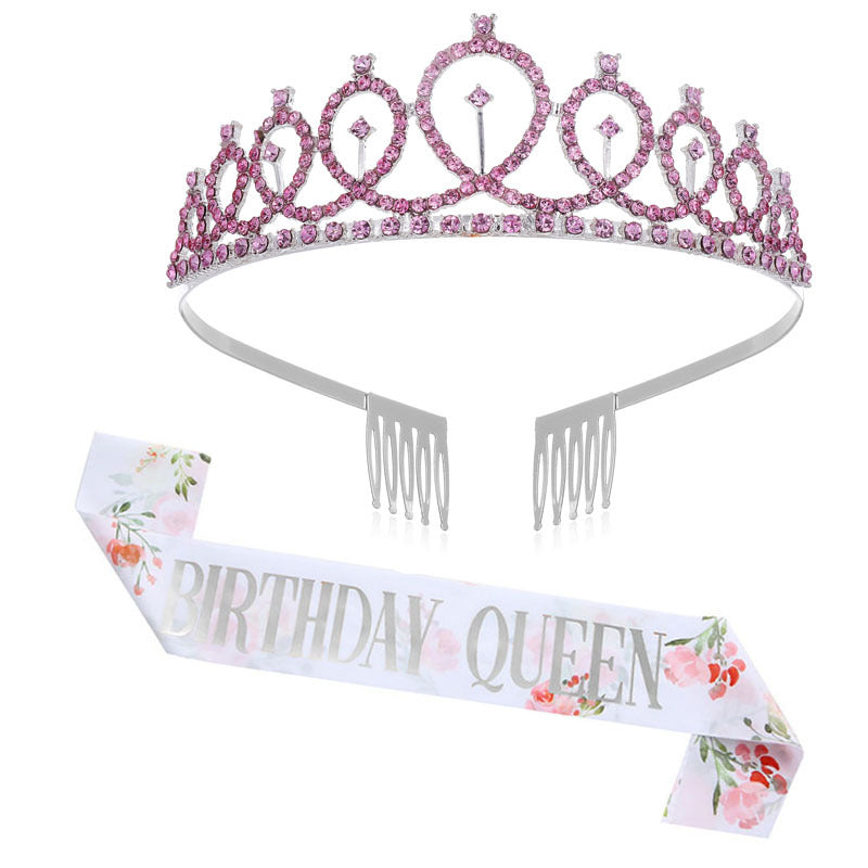 Ladies Sparkling Crown with Rhinestone Decorations Stornfield