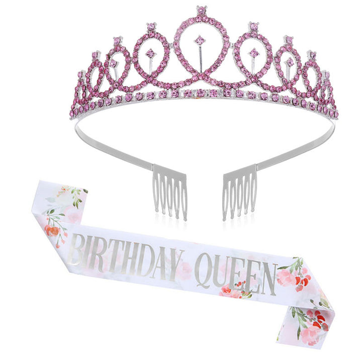 Ladies Sparkling Crown with Rhinestone Decorations Stornfield