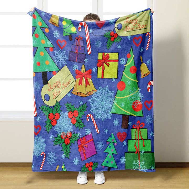 Christmas-Themed Throw Blanket