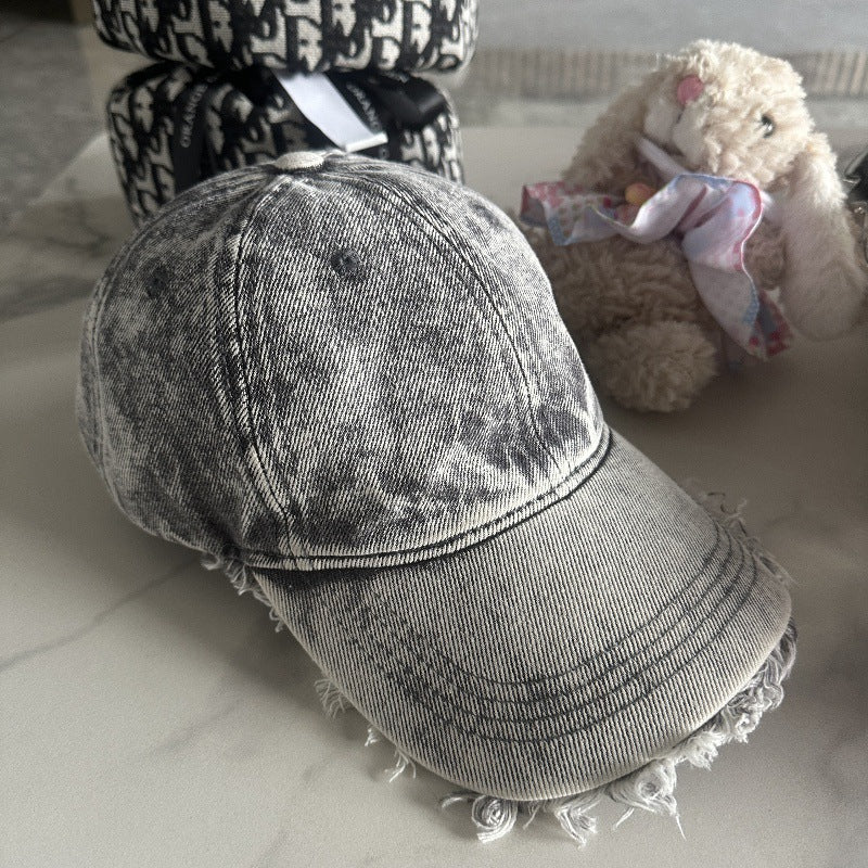 Unisex Distressed Denim Baseball Cap Stornfield