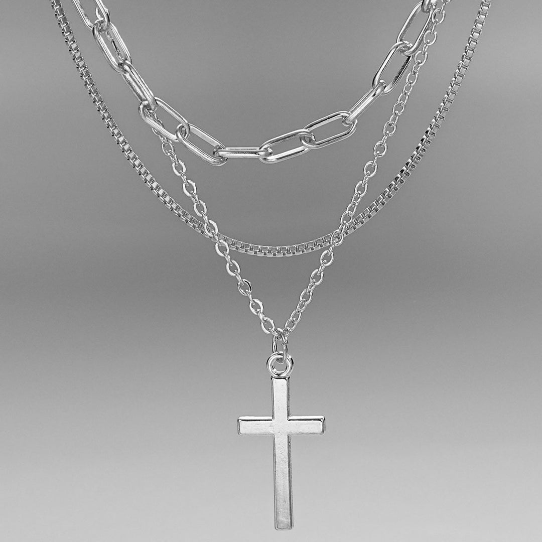 Multi-Layered Cross Pendant Necklace Stornfield