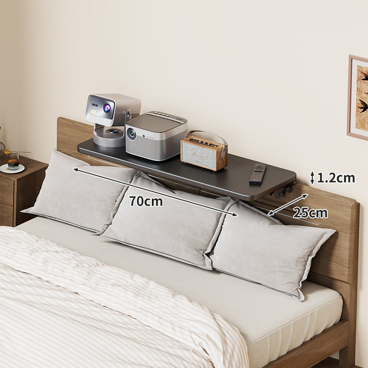 Slim Wall-Mounted Floating Bedside Shelf with Concealed Brackets
