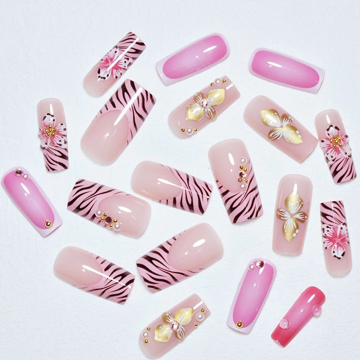 Floral Design Acrylic Nail Art Stornfield