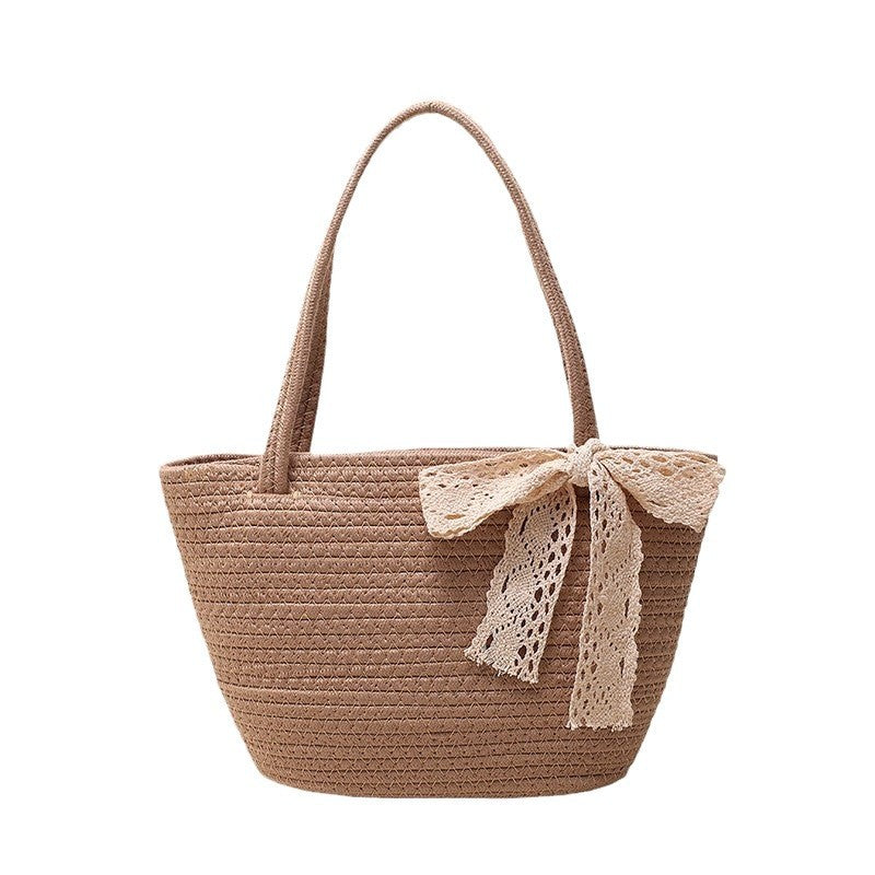 Women's handbag with decorative crochet tape Stornfield