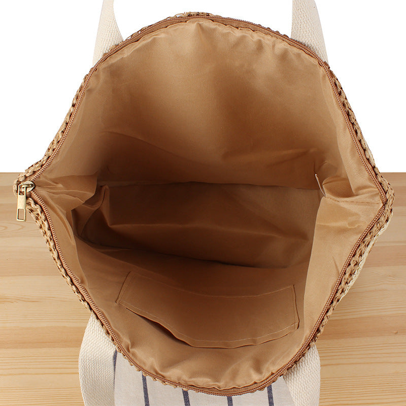 Shopping basket in modern wicker design with sturdy carrying handles Stornfield