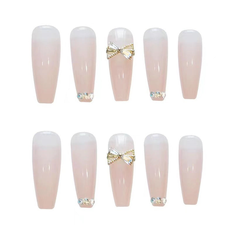 Artificial nails with elegant rhinestone embellishments Stornfield