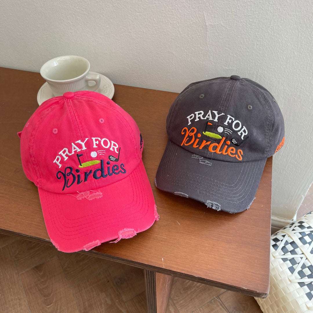 Women's Casual Distressed Embroidered Baseball Cap Stornfield