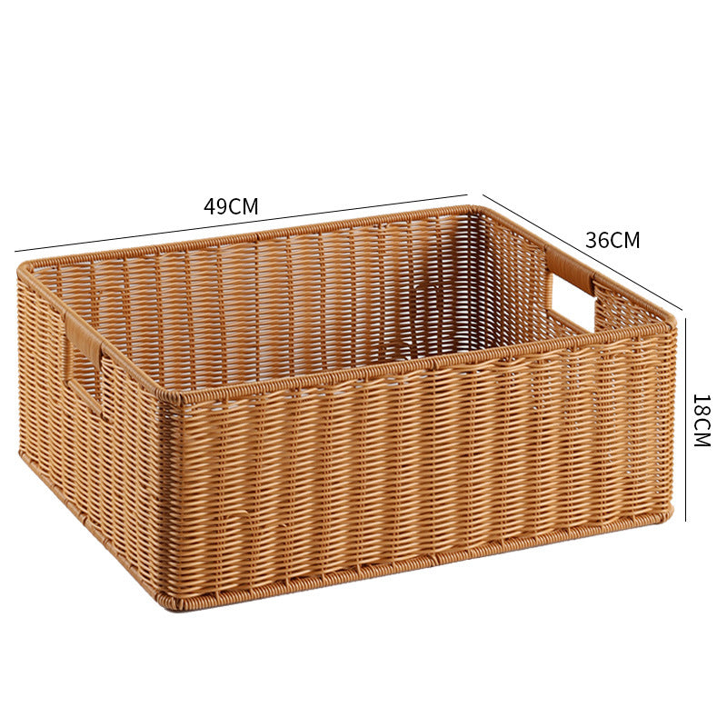 Handwoven Storage Basket with Cutout Handles Stornfield
