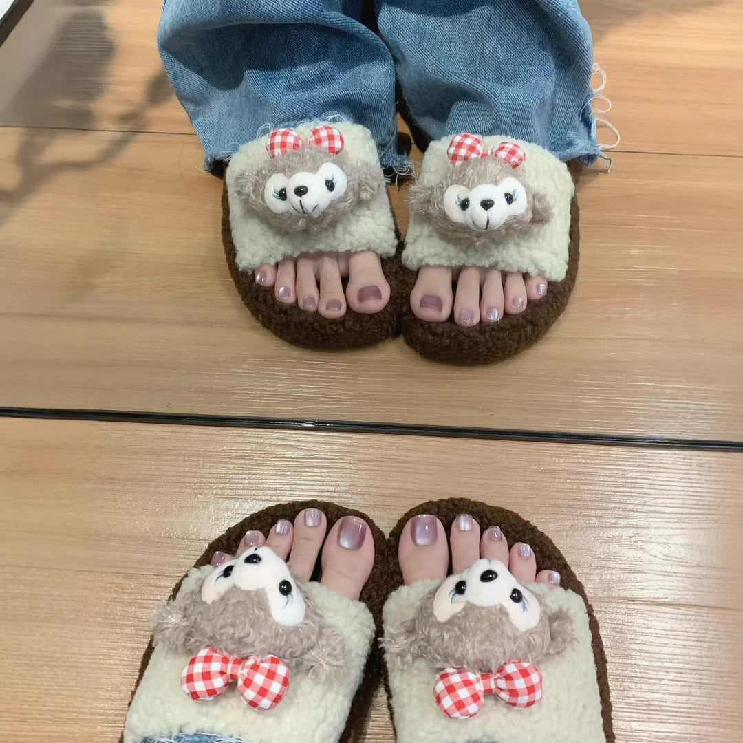 Cute Plush Animal Slippers