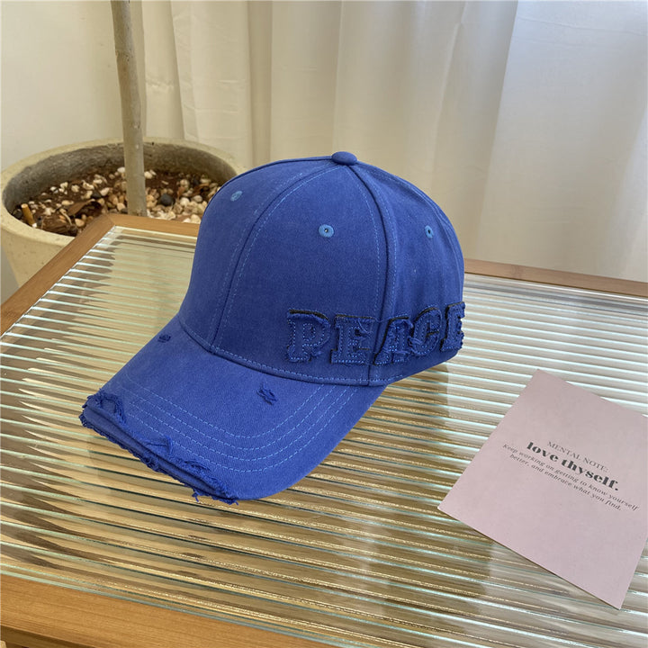 Women's Distressed Graphic Peace Baseball Cap Stornfield