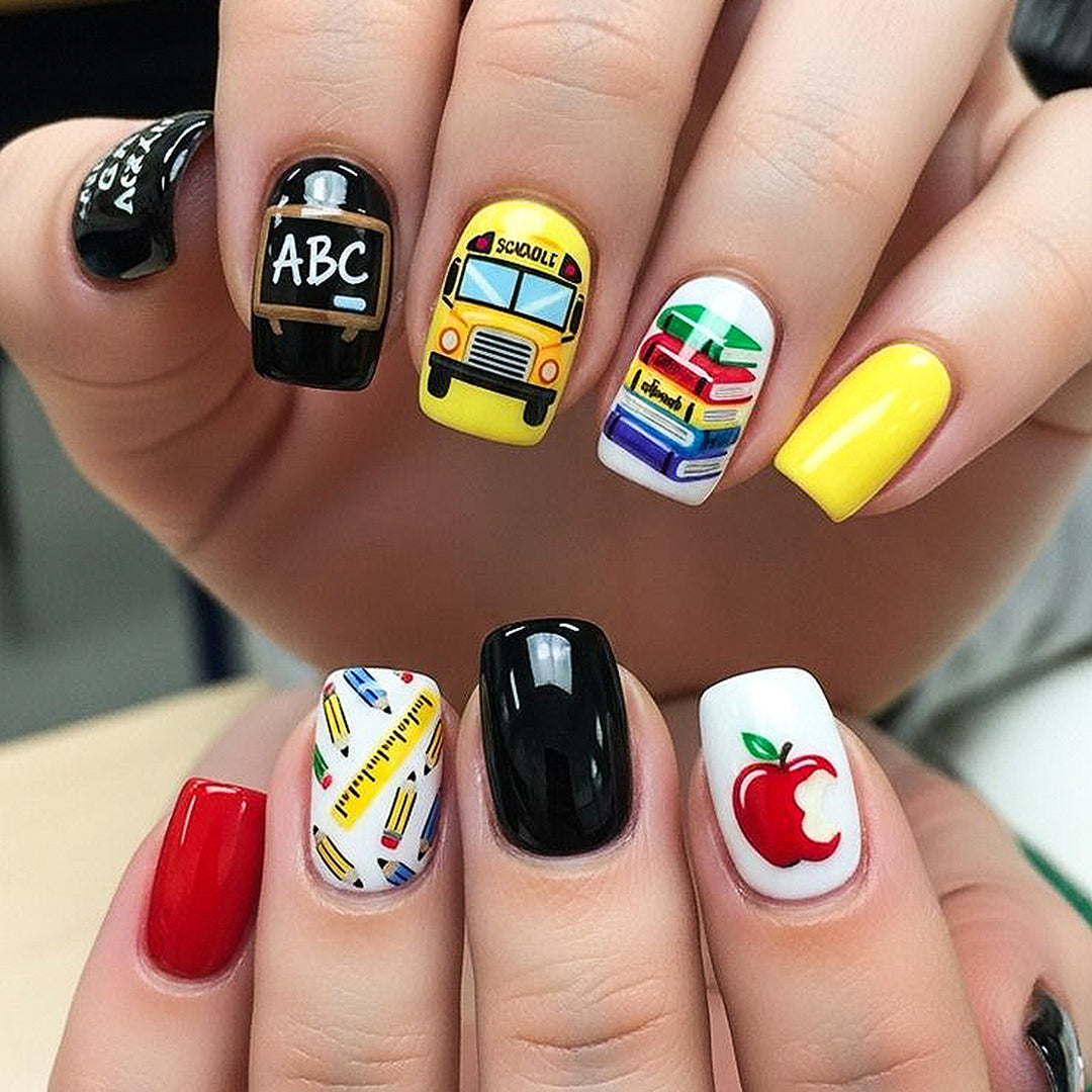 School-Themed Nail Art Set Stornfield