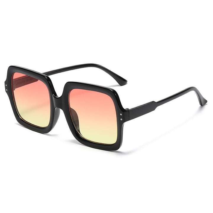 Ladies fashionable square sunglasses with mirrored lenses Stornfield