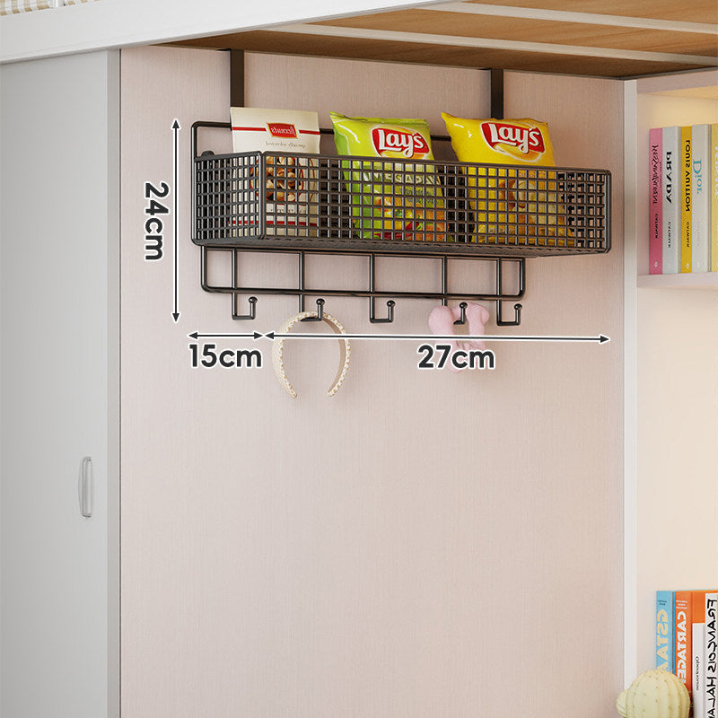 Under-Shelf Double-Tier Ventilated Mesh Hanging Storage Basket for Pantry and Bathroom