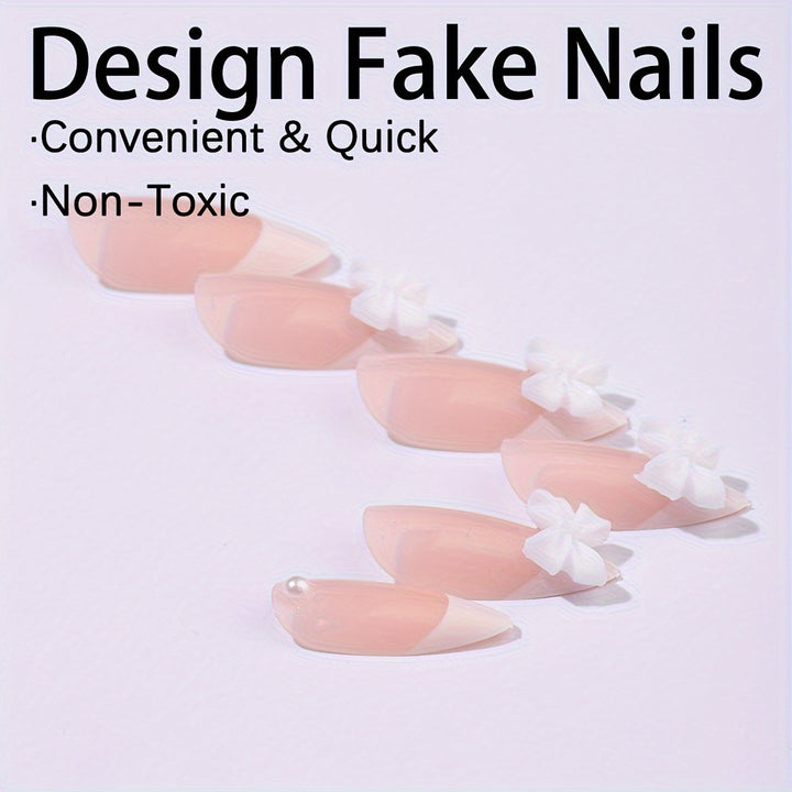 Acrylic nail set with elegant tips and floral accents Stornfield