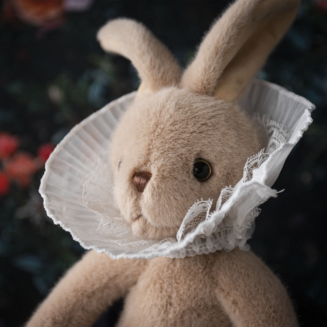 Luxury Plush Bunny Doll with Lace Collar