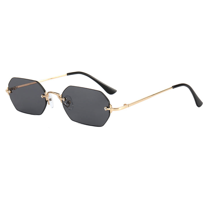 Women's fashionable octagonal sunglasses with elegant metal frame Stornfield