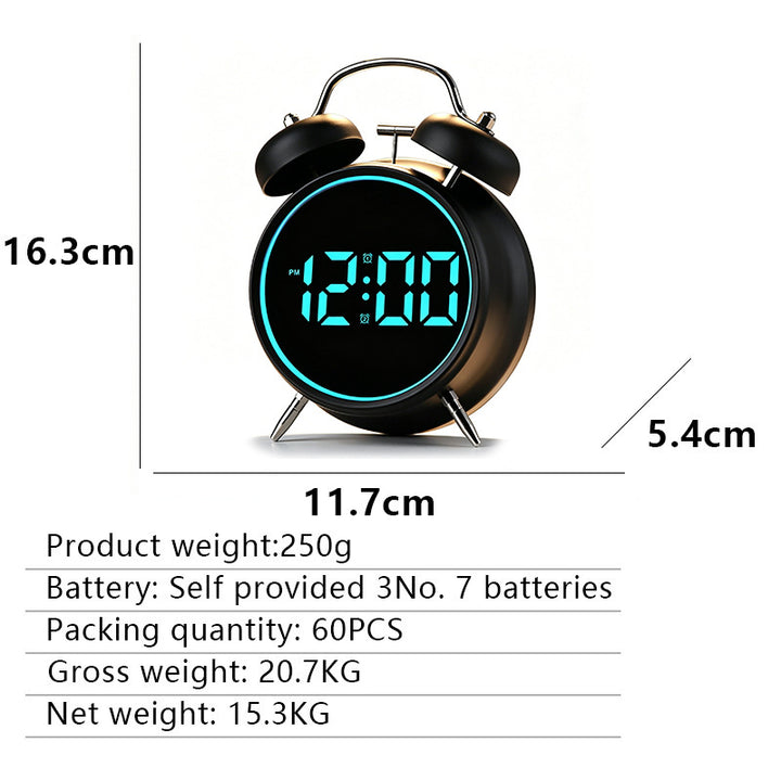 Digital alarm clock with large LED display and dual alarm function Stornfield