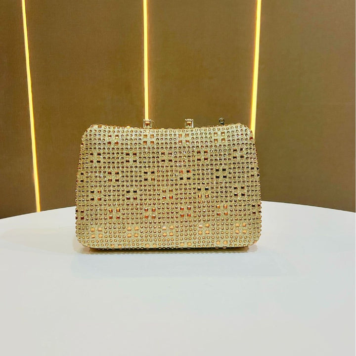 Rhinestone-Studded Formal Clutch