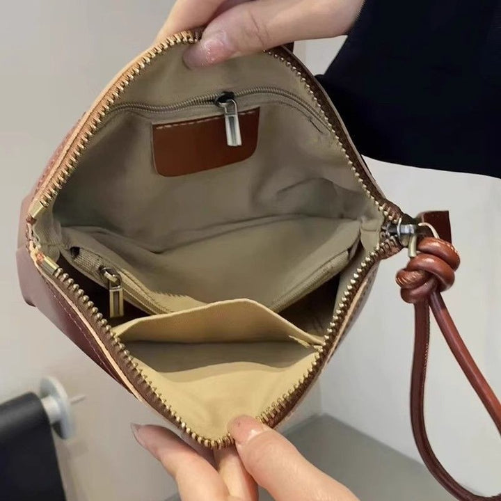 Sleek Faux Leather Zippered Cosmetic Bag Stornfield